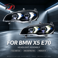 Pour X5 E70 07-13 : Ensemble de phares LED avec feux de jour, 8000 Lumens, température de couleur 6000K, 50W, mise à niveau retrofit