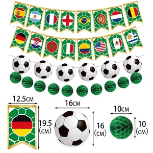 Banderas Nacionales de Poliéster con Diseño de Lujo, Impresas en 3 Colores, Adornos Colgantes para Decoración de Fiestas de Fútbol - Product Image 1