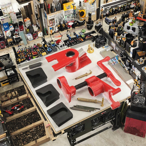 Wood Pipe Clamping Tool <b>Quick</b> <b>Release</b> Heavy Duty Metal Carpenter <b>Clamps</b> Secure Fit 1/2 & 3/4 Inches Anodized Surface - Product Image 2