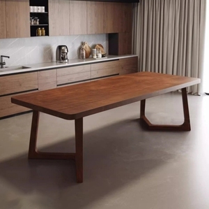 Bộ bàn ghế ăn hình chữ nhật bằng gỗ nguyên khối phong cách Scandinavian hiện đại, dùng cho nhà ở hoặc căn hộ. - Product Image 6