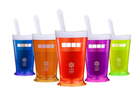 250ML Smoothie Slush Shake Maker Beker IJsvormpjes Vriespopsicle Lepel Maker Fruitsap Bevroren Zomer Waterfles