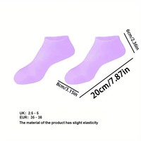 1 paire de chaussettes en silicone pour le soin des pieds pour femmes, chaussettes hydratantes et anti-fissures pour les talons, adaptées aux talons secs et gercés