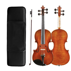 Violon de concert Antonio Stradivari 1715, copie 4/4, bois européens, fabrication artisanale, avec archet en bois d'Ipé et étui de transport - Product Image 1