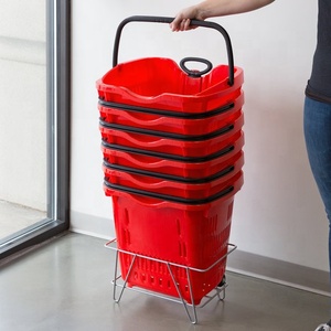 <span class=keywords><strong>Cesta</strong></span> <span class=keywords><strong>de</strong></span> plástico <span class=keywords><strong>para</strong></span> supermercado, carrito <span class=keywords><strong>de</strong></span> compras <span class=keywords><strong>con</strong></span> <span class=keywords><strong>ruedas</strong></span>, venta al por mayor - Product Image 2
