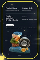 Lampe de chevet LED USB en résine gravée en 3D avec la Nuit étoilée de Van Gogh, base bleue, lampe de bureau, décoration d'art pour le salon, cadeau pour la maison