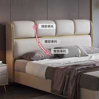 Lit double moelleux de luxe moderne et épuré, style nordique, sur mesure, pour chambre principale de grande villa, par Bag