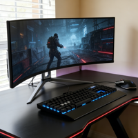 Moniteur de jeu droit/courbé Rebekah China Factory 34 pouces 27 pouces 165/180Hz OEM/ODM pour PC, moniteur d'ordinateur 1K/2K
