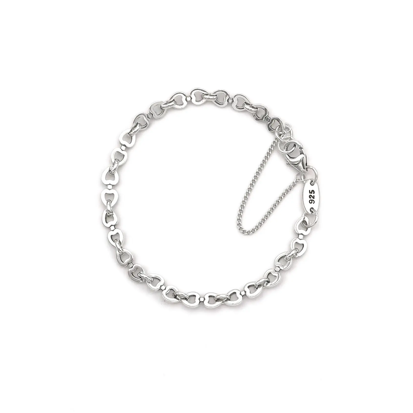 Pulseira KR JA em forma de coração com zircônias, acessório fashion para crianças, festa de casamento, presente de aniversário, criatividade