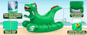 Flotador inflable de dinosaurio con rociador de agua para niños, para jugar en el agua al aire libre en verano - Product Image 6