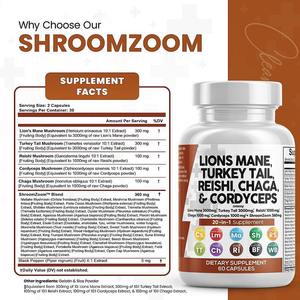 OEM capsule integratore a base di erbe per adulti organici muschio di mare Shilajit More (olio di semi neri Ashwagandha)-migliorare l'immunità 90 capsule - Product Image 5