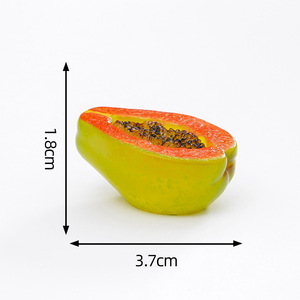 Accessoires de décoration de Noël DIY en résine peinte, écologiques et créatifs, pour micro-paysages, avec simulation abstraite de fruits (pastèque) - Product Image 6