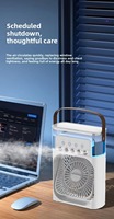 Ventilateur brumisateur intelligent 3 vitesses à cinq trous, humidificateur, ventilateur de refroidissement portable USB à eau, avec lumière LED, pour bureau et usage domestique