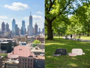 Borsa per fotocamera in microfibra, pelle sintetica, chiusura con cerniera, stile alla moda per donna con fotocamera MT-220312 - Product Image 2