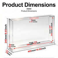 Boîte de présentation en acrylique avec protection UV personnalisée, aimant N52, étui pour jeu de cartes ETB, protecteur de collection