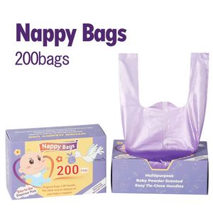 ถุงใส่ผ้าอ้อมเด็กแบบย่อยสลายได้ RDY Flushable Eco Friendly Plastic Biodegradable Simple Nappy Bags 180 ชิ้น พร้อมที่จ่ายแบบม้วน - Product Image 3