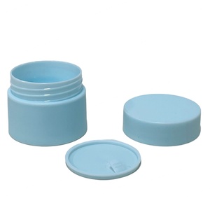 <b>Plastic</b> PP Double Wall 3ml-120ml Black Pink Blue White Frosted Matte Cosmetic Cream <b>Jar</b> With Lid - Product Image 4