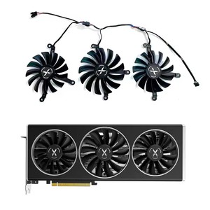 Ventilateur de carte graphique pour <span class=keywords><strong>XFX</strong></span> Speedster SWFT 309 Radeon <span class=keywords><strong>RX</strong></span> <span class=keywords><strong>6700</strong></span> <span class=keywords><strong>XT</strong></span> 12GO, CF1015U12S 1X95MM 2X87MM, ventilateur GPU Radeon <span class=keywords><strong>RX</strong></span> 6700XT 6750XT - Product Image 1