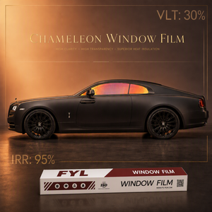 Film teinté pour vitres FYL, effet arc-en-ciel, film de confidentialité <span class=keywords><strong>caméléon</strong></span> pour vitres latérales et arrière, 2 mil, IRR95%+ UV99%, rejet de chaleur solaire - Product Image 1
