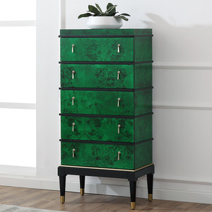 Armoire de rangement de salon en bois de style américain et italien, luxe léger, avec 5+ tiroirs, multifonctionnelle TH3312 - Product Image 1