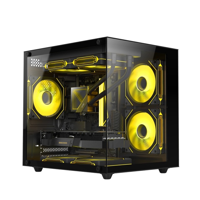 AntarcChill New Product Micro ATX Black Gaming PC Computer Case With Mid Tower Tempered Glass USB3.0 Cabinet PC Case