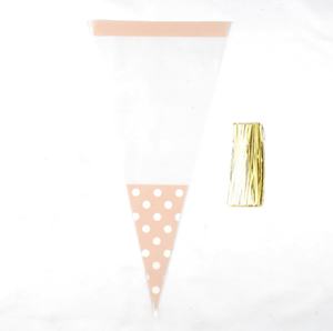 100 unids/bolsa barato transparente cono triángulo Opp violonchelo bolsas para triángulo caramelo plástico tubería bolsa - Product Image 4