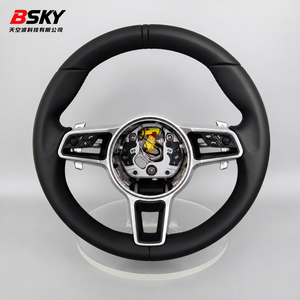 Volante de Cuero de Alta Calidad Compatible con Panamera, Boxster, Taycan, <span class=keywords><strong>Carrera</strong></span> <span class=keywords><strong>GT</strong></span> 912, 914, 918, <span class=keywords><strong>924</strong></span>, 928, 930, 959, 968 - Product Image 1