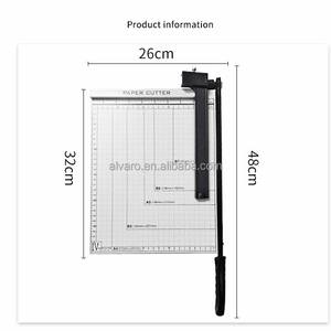 Papelería de oficina escolar Buena calidad Seguridad Fácil corte Manual Cortador de papel de tamaño A4 - Product Image 4