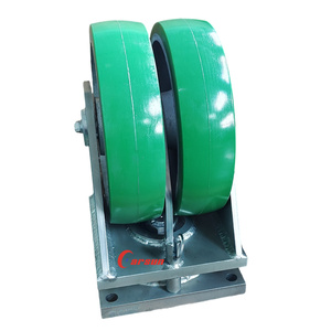 8 "200mm Hochleistungs-PU-Rollen über 1000kg Kapazität 3 Tonnen drehbare Eisen rollen mit Kugellager OEM unterstützt - Product Image 2