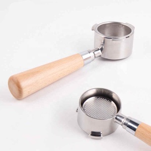 Porte-filtre sans fond en acier inoxydable, machine à café expresso professionnelle pour <span class=keywords><strong>Delonghi</strong></span> EC680/EC685, panier filtrant inclus - Product Image 3