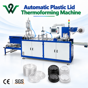 Nueva Máquina Termoformadora de Tapas de PS, PET, PP, PVC, HIPS, Totalmente Automática, con Motor y Bomba, de Alta Velocidad, Alta Productividad y Ecológica, para Artículos Desechables - Product Image 1