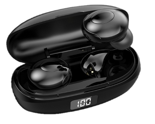 HKT-6 TWS Wireless Earbuds In-Ear Sports Earphones with Touch Control and Digital Display Charging Case