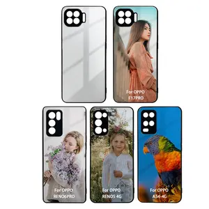 Prosub caixa de subolmação de logotipo personalizada, capa em branco 2d tpu + pc com folha de vidro temperado adequada para oppo f17pro/a54/reno5 4g/reno 6 pro