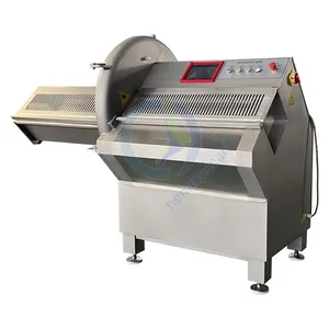 Máquina comercial automática de corte de carnes fritas, salsicha, presunto, bacon, fatiador fino, fatiador para fatias de carne fresca