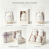 Sac à dos pour enfants en peluche kawaii avec broderie d'étoiles, sac lapin mignon pour cadeau de baby shower