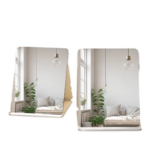 Foldable Portable <b>Makeup</b> <b>Mirror</b> Cloud White Slim Compact Design For Home Office Dorm Bedroom Use - Product Image 1