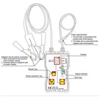 Probador de Inyectores de Combustible Automotriz, Probador de Pulsos de Inyector Portátil para Automóvil, Herramienta de Diagnóstico de Obstrucciones y Fugas de Inyectores de Combustible para Vehículos de 12V