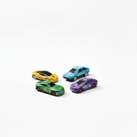 Voiture de course miniature en alliage à l'échelle 1/64, modèle rétro, véhicule à roues libres, voitures miniatures en métal moulé sous pression pour enfants