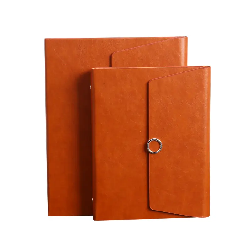 6 Ring Losbladige Drievoudige Notebook Magnetische Gesp Vergadering Notitieblok Voor Mannen High-End Zakelijke Notebook Geschenkdoos Op Maat