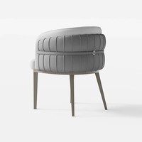 Chaises en cuir rembourrées de style nordique pour l'intérieur, salon et salle à manger, mobilier ergonomique pour l'hôtellerie et la restauration