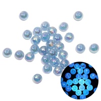 Perles acryliques lumineuses scintillantes de 12 mm, effet optique UV, pour loisirs créatifs, fabrication de bijoux et stylos fantaisie