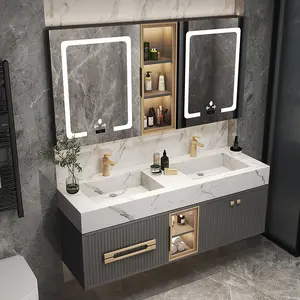 Vanità bagno moderna elegante impermeabile in melamina stile spagnolo