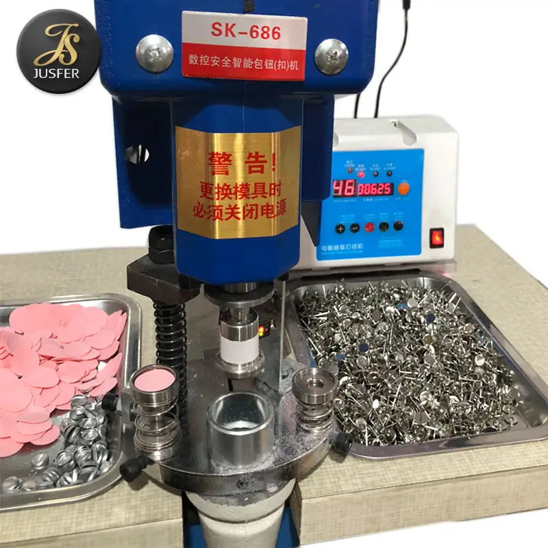 Semi Otomatis Tombol Membuat Mesin untuk Penutup Tombol Penutup Gesper Mesin
