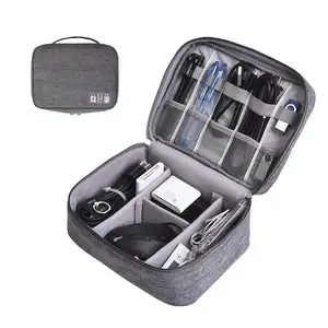 Electronics Organizer Waterproof Carrying Case Durable Small Electronics Accessories Laptop Charger Various USB Storage Bag