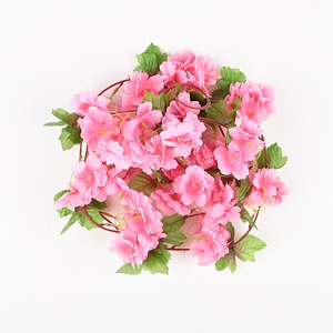 Guirlandes artificielles de fleurs de cerisier en plastique et soie, décoratives et réalistes, pour la maison, la Saint-Valentin, accessoires de photographie - Product Image 1