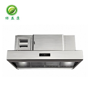 Hotte de cuisine professionnelle en acier inoxydable pour restaurant, purificateur de fumée et d'huile, garantie 1 an, élimination des gaz - Product Image 1