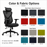 Chaise de bureau ergonomique, chaise de gaming, mobilier de bureau à domicile, chaise pivotante ergonomique réglable en maille, Offic 658A1