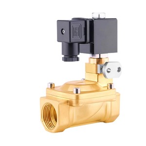 Vanne Solénoïde 1 Pouce en Laiton pour Contrôle d'Eau AC220V DC24V Normalement Fermée Interrupteur de Conduite Manuel/Automatique - Product Image 1