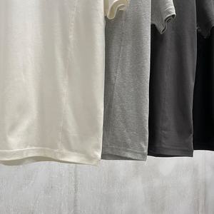 Camiseta Esportiva de Verão Lulu Nova com Toque Fresco, Estilo Patchwork, Gola Redonda, Manga Curta, Roupas de Fitness, Secagem Rápida para Homens - Product Image 3