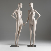 Elegante Hochwertige Fiberglas-Schaufensterpuppe Weiblicher Ganzkörper-Mannequin mit Kopf in Stehhaltung Metallbasis für Einzelhandelsgeschäfte und Boutique-Schaufenster