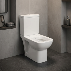 Siège d'aisance de toilette en deux pièces avec housse de siège en plastique et raccords/accessoires LLC ensemble de toilettes complet articles sanitaires - Product Image 6